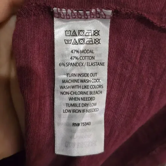 Christian Siriano Maroon Long Sleeve Top Large - Picture 7 of 7